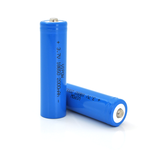 Акумулятор 18650 Li-Ion Vipow ICR18650 TipTop, 2000mAh, 3.7V, Blue Q50 / 500