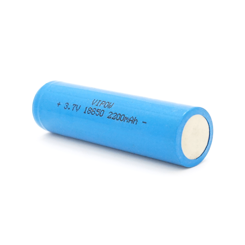 Акумулятор 18650 Li-Ion Vipow ICR18650 TipTop, 2200mAh, 3.7V, Blue Q50 / 500