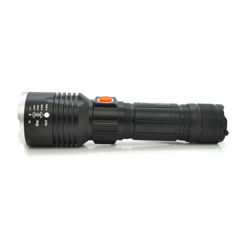 Ліхтар ручний Bailong P07-P50, 1LED Cree XHP50.2, 19W, 5 режими, ZOOM, 18650 / 8800mah, Black, IP40, кабель USB-micro, 160х45х32мм, BOX