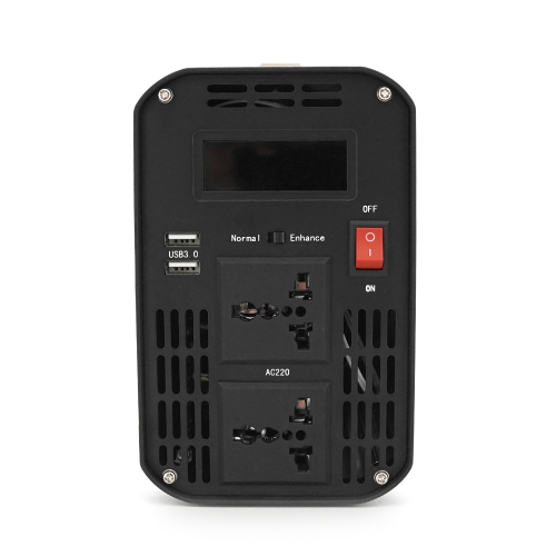 Інвертор напруги AEV5500W, 12 / 220V з апроксимованою синусоїдою, 2 універсальні розетки, 2*USB (DC:5V / 2.4A), клемні дроти, BOX
