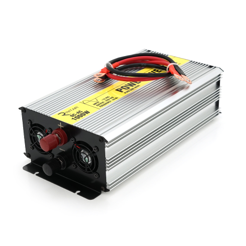Інвертор напруги RITAR RSC-1000, 12V / 220V, 1000W з правільною синусоїдою, 2xShuko, 1xUSB, клемні дроти, BOX, Q4