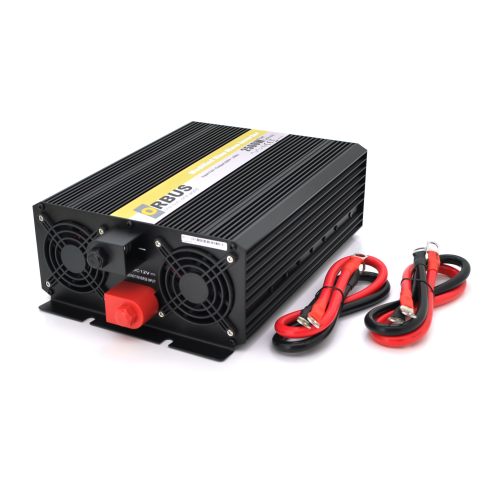 Інвертор напруги ORBUS ORMS2500 (2500Вт), 12 / 220V, approximated, 2 Shuko, 2 клемні дроти, 9 запобіжників, Box.Q20