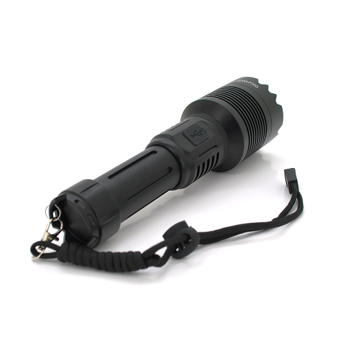 Ліхтарик Bailong BL-G200-P360, 1LED XHP360, 50W, 5 режимів, ZOOM, 2x26650 / 8800mah, Black, IP40, кабель USB-Type-С, 270х60х36мм, BOX