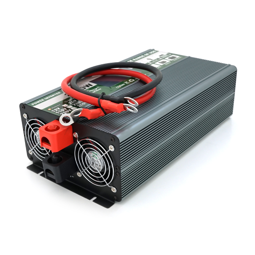 Інвертор напруги Demuda DMDPSW-2000W, 12V / 220V, 2000W з правильною синусоїдою, 2 універсальні розетки, 2 USB, Rj 45, клемні дроти, Q4