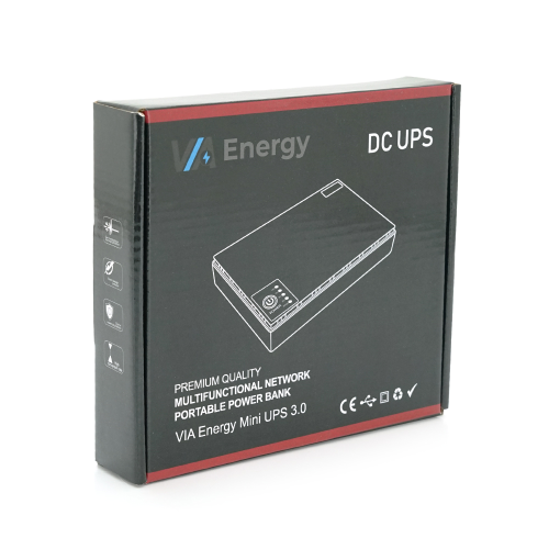 Портативне джерело живлення Mini UPS VIA Energy, ємність (10400мА&bull;ч), потужність 18Вт * год, 0,55 кг, 160 x 37 x 180 мм