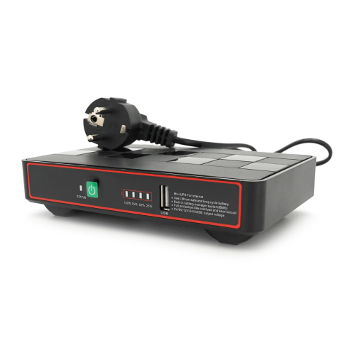 ДБЖ Green Wave ECO418Pro-18W для роутерів / комутаторів / PON / POE, 5 / 9 / 12 / 15 / 24V, (12000MAh), Black, BOX, Q20