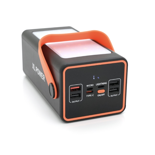 Powerbank ACL PW-52 70000mAh, PD22.5W, 4xUSB+ Type C, ліхтар, 1,47 кг, Black / White, Box