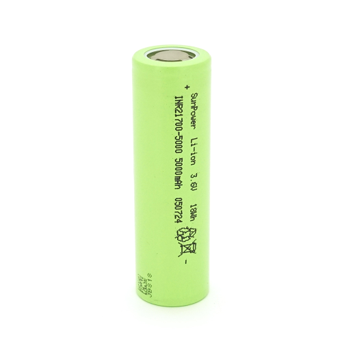 Акумулятор 21700 Li-Ion SUNPOWER 5000mAh, 20A, 4.2 / 3.6 / 2.5V, Green