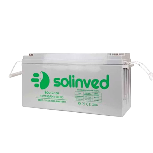 Акумуляторна батарея SOLINVED 150-12 GEL 12V 150 Ah (483 x 170 x 238), 43.6 kg Grey Q1 / 48