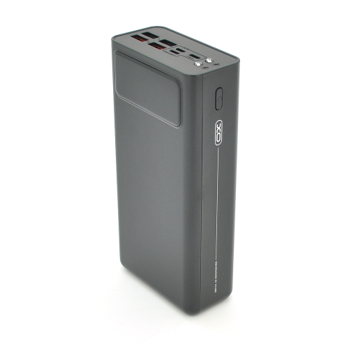 PowerBank XO-PR124-40000mAh, Input: 5 V / 2A, (Micro, Type-C, Lightning), Output: 5 V / 2 A, (4xUSB, Type-C), Q16, plastic, black