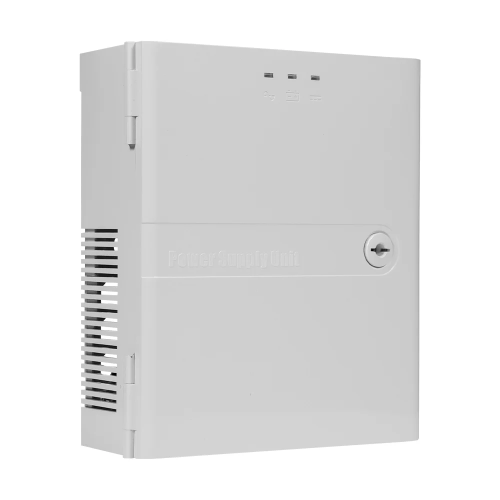 Джерело безперебійного живлення в пластиковому боксі PSU-1205LED(P), 12В / 5Ач під акб 7Ач (1.2Ач струм заряду) 228х195х78 мм