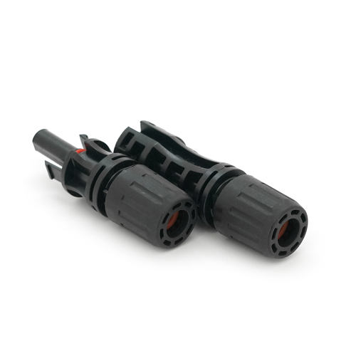 Коннектор MC4 Risin, 1500V, 50A, луджений-мідний під затискач, трубчастий, під перетин 2.5-6мм&sup2;, 0.5мом, вогнестійкість UL94-VO, IP68 Q500 Black