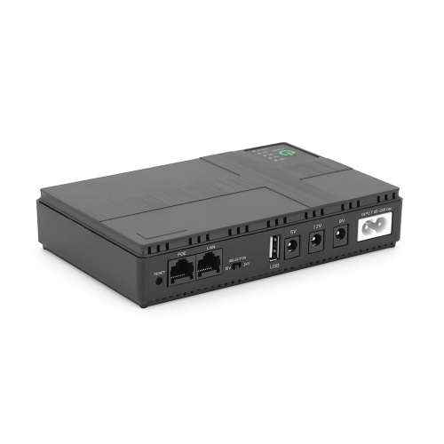 ДБЖ UPS-36W DC1036P-8 для роутерів / комутаторів / PON / POE-430(15-24V), 5 / 9 / 12V, 8800мAh(4*2200MAh), USB 3.0, Black, BOX