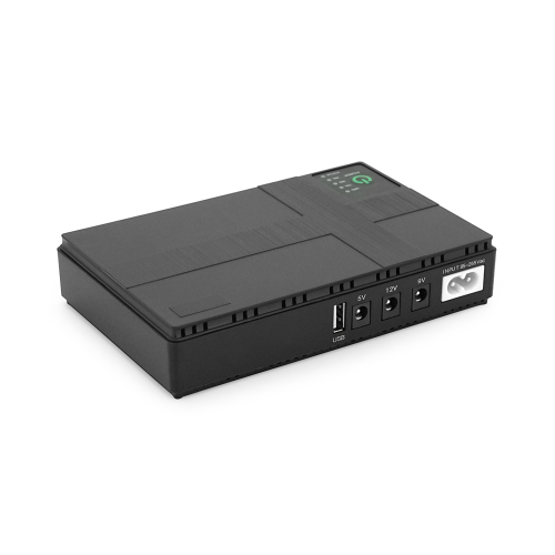 ДБЖ UPS-36W DC1036-8 для роутерів / комутаторів / PON, 5 / 9 / 12V, 8800мAh(4*2200MAh), USB 3.0, Black, BOX
