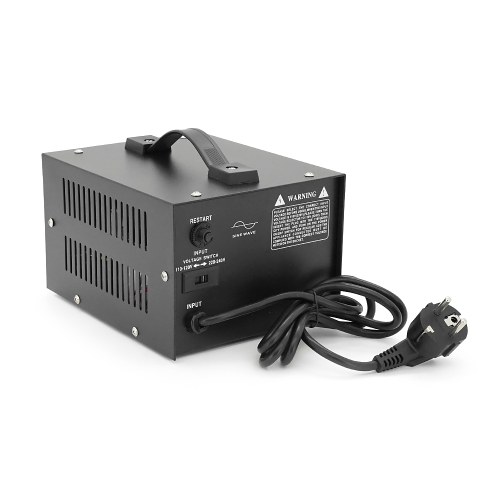 Перетворювач напруги MSKJ ST-1000VA Трансформаторний Input 220 V / Output 110 V, + 2 універсальні розетки, з кабелем живлення ЄС