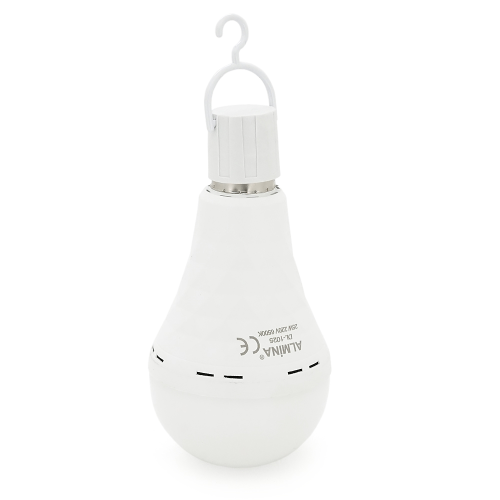 Лампочка з акумуляторами ALMINA DL-1025, 220-240V, до 2 годин роботи, 4 години зарядки, 25W(250W), E27, 2700Лм, 6500K, Box