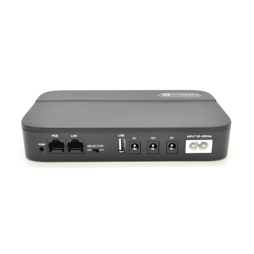 ДБЖ UPS-36W DC1036P для роутерів / комутаторів / PON / POE-430, 5 / 9 / 12V, 1A / 2А, 12000мAh, Black, BOX