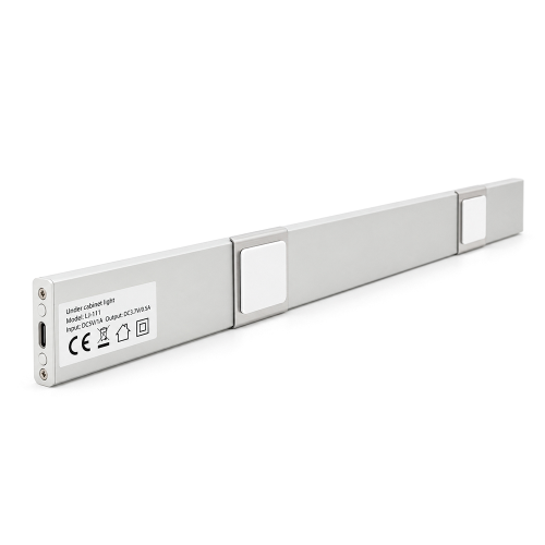 LED світильник 30-2S з пультом, датчиком руху та освітленості. 2.5W, 3 режими (3000К / 4000К / 6000К). АКБ 1100 mAh. 300x40x10 мм. Silver. Box