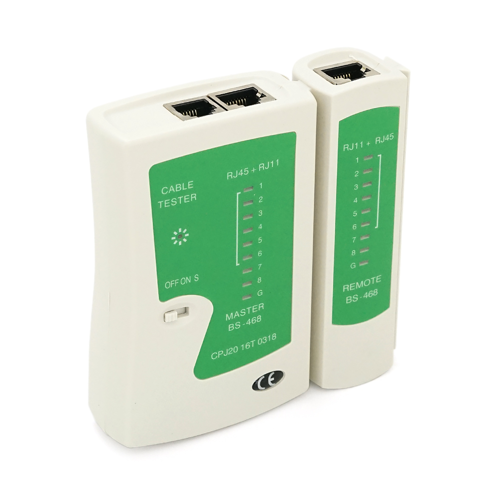 Кабельний тестер Merlion NS-468N RJ-45 (без батарейки в комплекті)