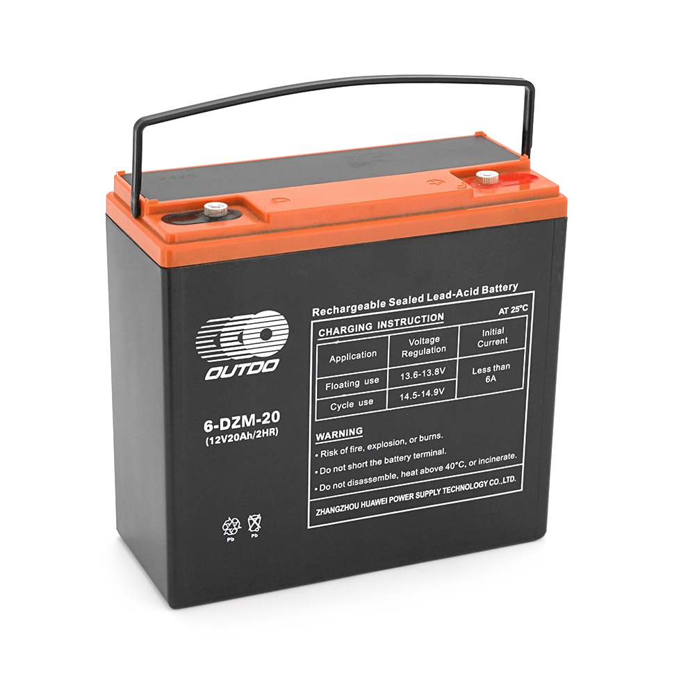 Мотоаккумулятор Мото OUTDO 6-DZM-20 GEL (12V 20A)( 180 х 78 х 170 )