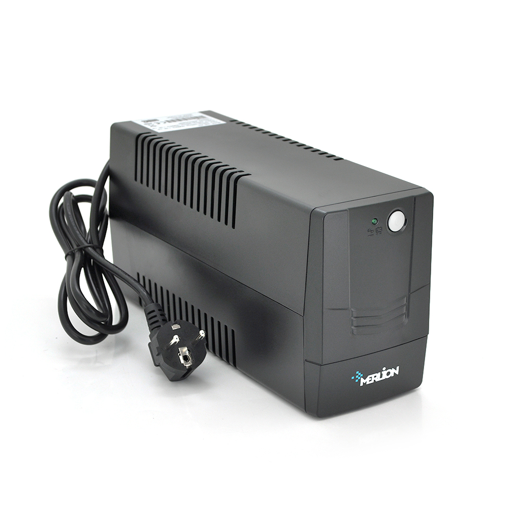ДБЖ Merlion Velli 600 (360W) LED, 162-290VAC, AVR 1st, 2 SCHUKO, 1x12V7Ah, plastik Case Q4 (279x101x142) 4,2кг