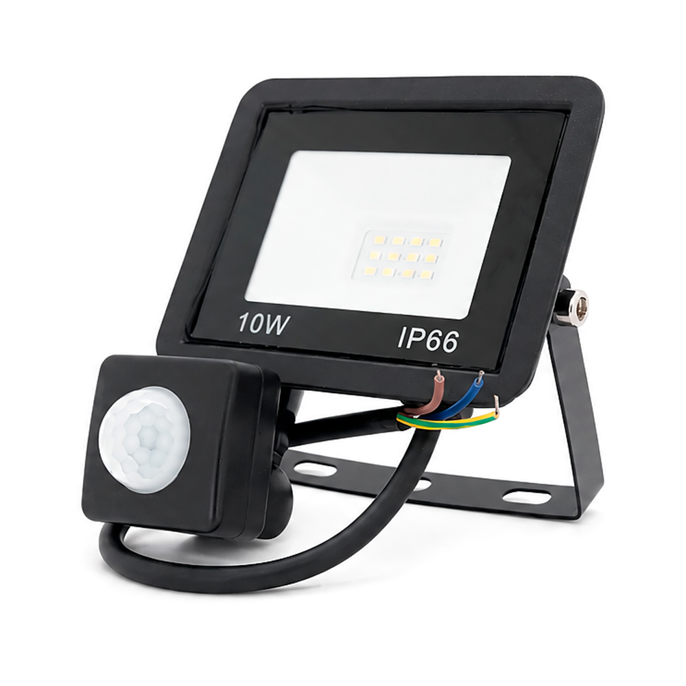 Прожектор SLIM SENSOR LED RITAR RT-FLOOD/MS10A, 10W, 12xSMD2835, IP65, 1000Lm, 6500K (100%), PF>0.9 Ra>70, 80*90*25mm