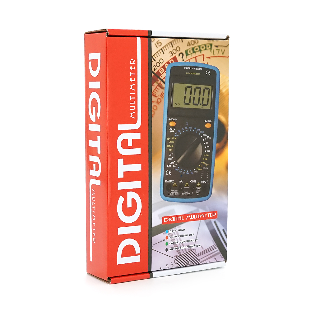 Мультиметр DT-9202A, виміри: V, A, R, C, F, функція hFE.
