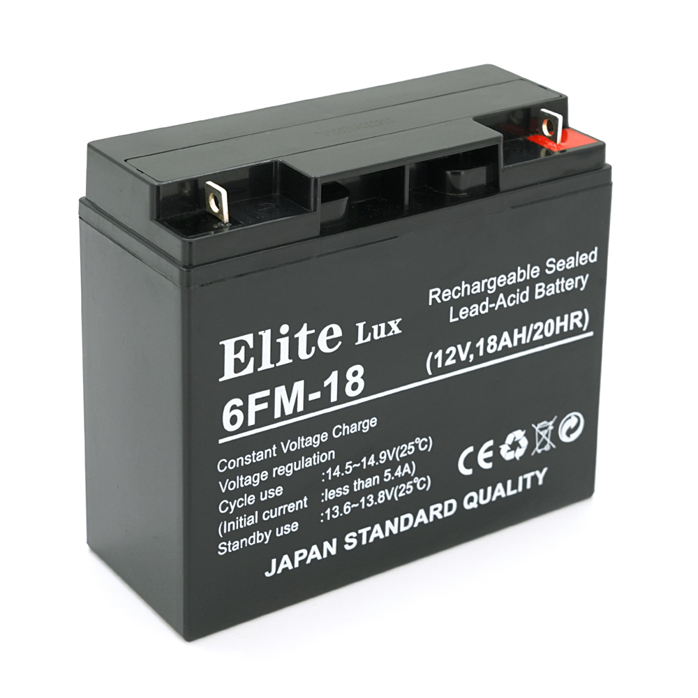 Акумуляторна батарея Elite 12V 18Ah (181х77х167 мм), 4.2кг, Black, Q4