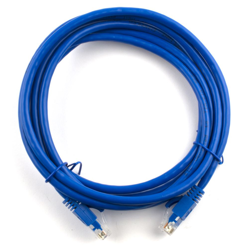 Патч-корд литой Weepda, UTP, RJ45, Cat.6, 40m, синий, Cu (медь)