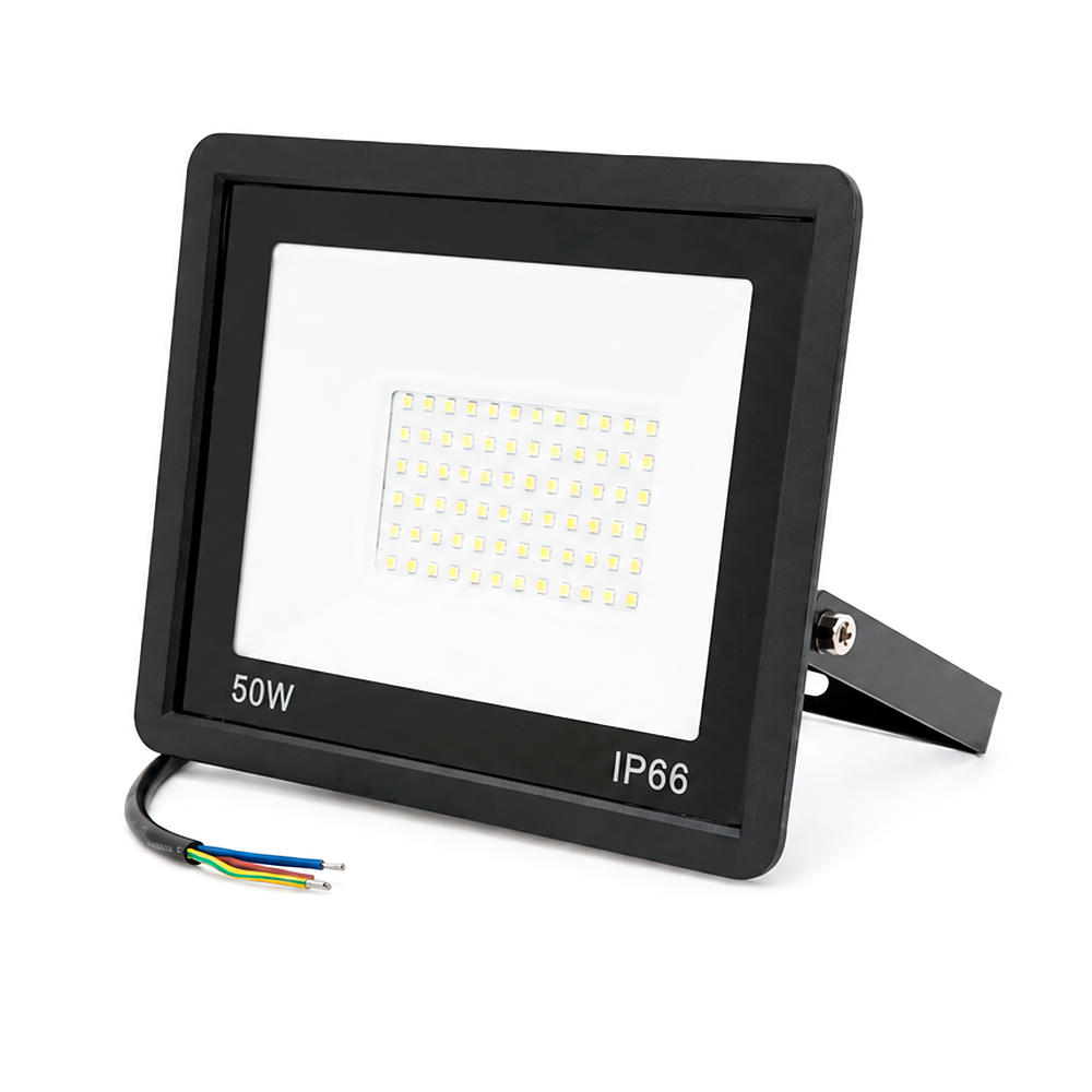 Прожектор SLIM LED RITAR RT-FLOOD50A, 50W, 56xSMD2835, IP65, 4000Lm, 6500K (100%), PF>0.9 Ra>70, 215*240*30mm, Q20