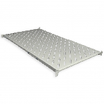 Полиця 19" 4 точки кріпл., 850мм глиб., перфорована, т.м.2мм, сіра