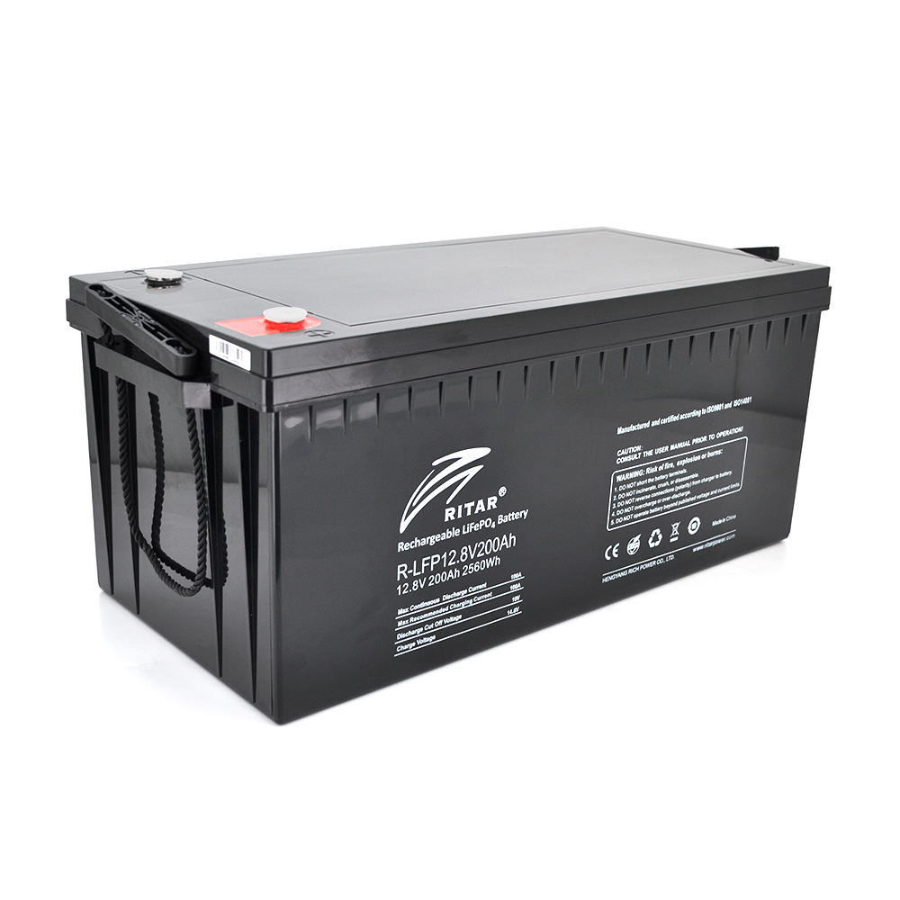 Літієвий акумулятор Ritar R-LFP 12.8V 200Ah Bluet / 12.8 В / 200 А⋅год / LiFePO4
