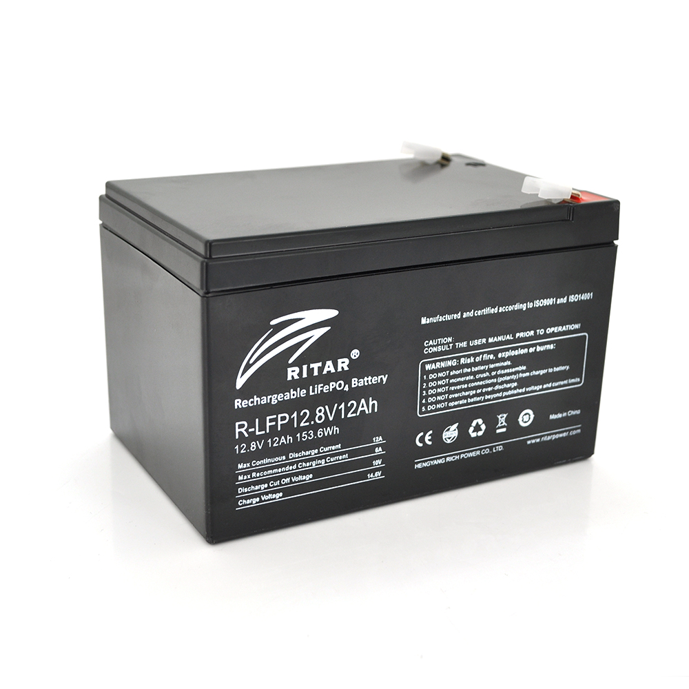 Літієвий акумулятор Ritar R-LFP 12.8V 12Ah / 12.8 В / 12 А⋅год / LiFePO4