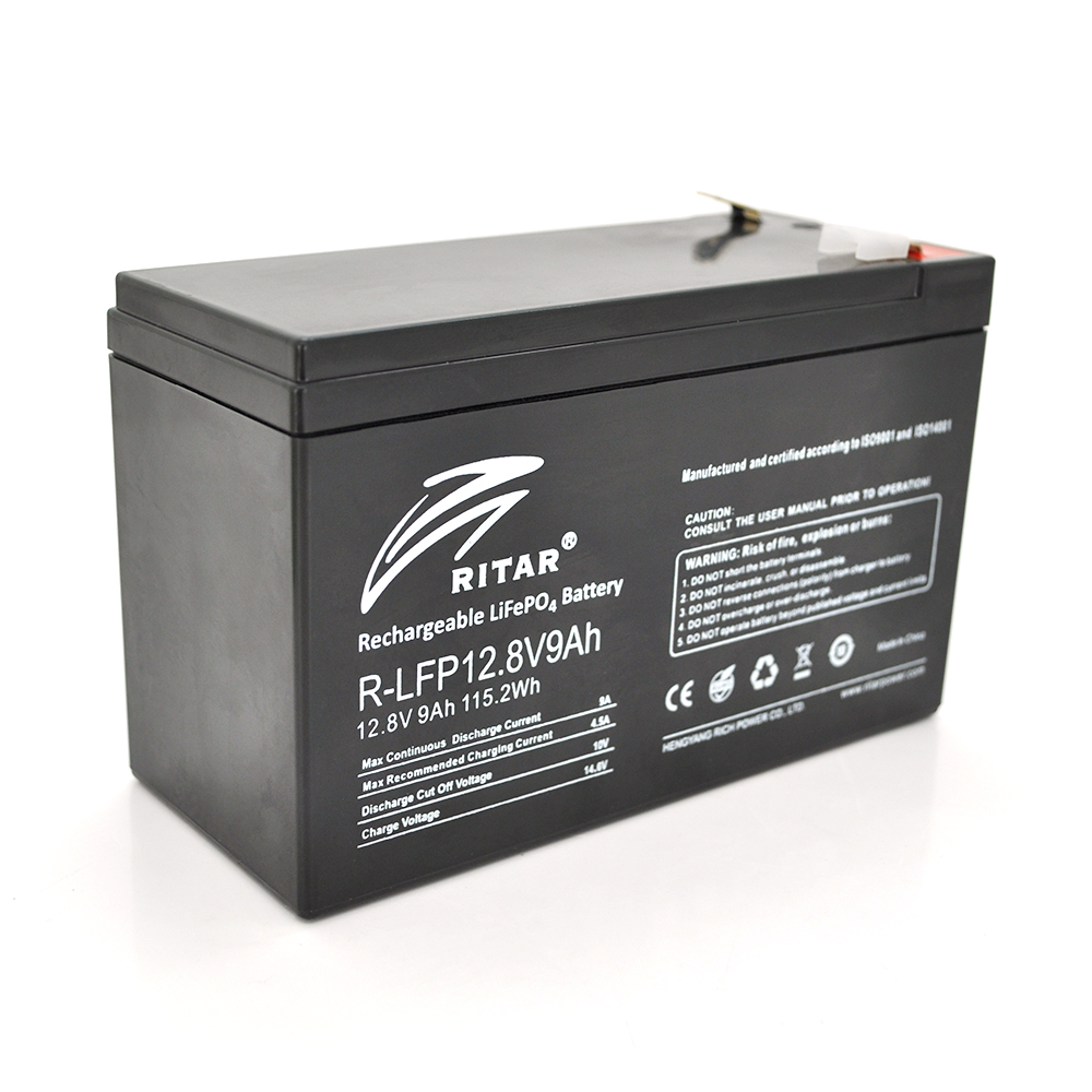 Літієвий акумулятор Ritar R-LFP 12.8V 9Ah / 12.8 В / 9 А⋅год / LiFePO4