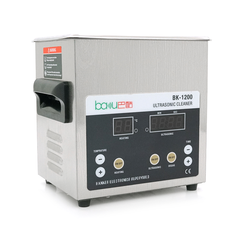 Ультразвукова ванна BAKKU BK-1200 з функцією дегазації рідини (1.6L, 60W, 40 kHz, підігрів до 80 гр. C, таймер до 99 хв.)