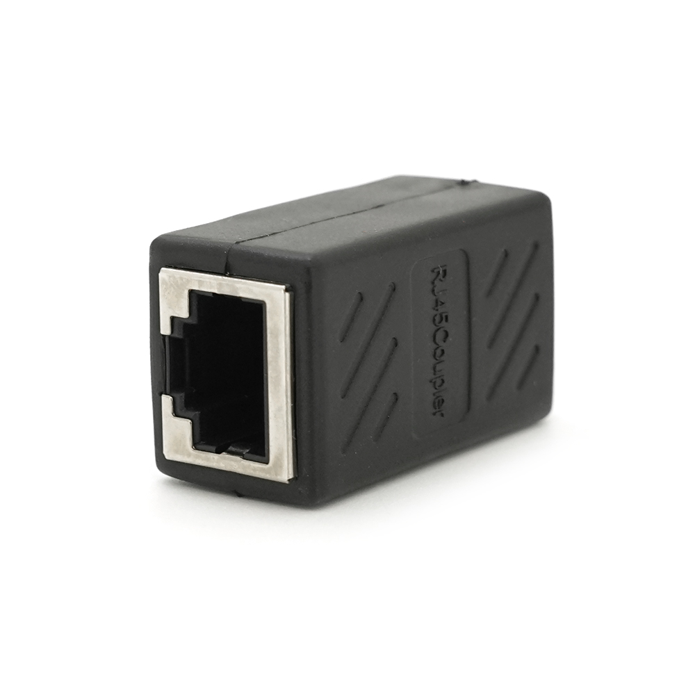 З'єднувач RJ45 8P8C мама / мама RJ45 для з'єднання кабелю, екранований, чорний