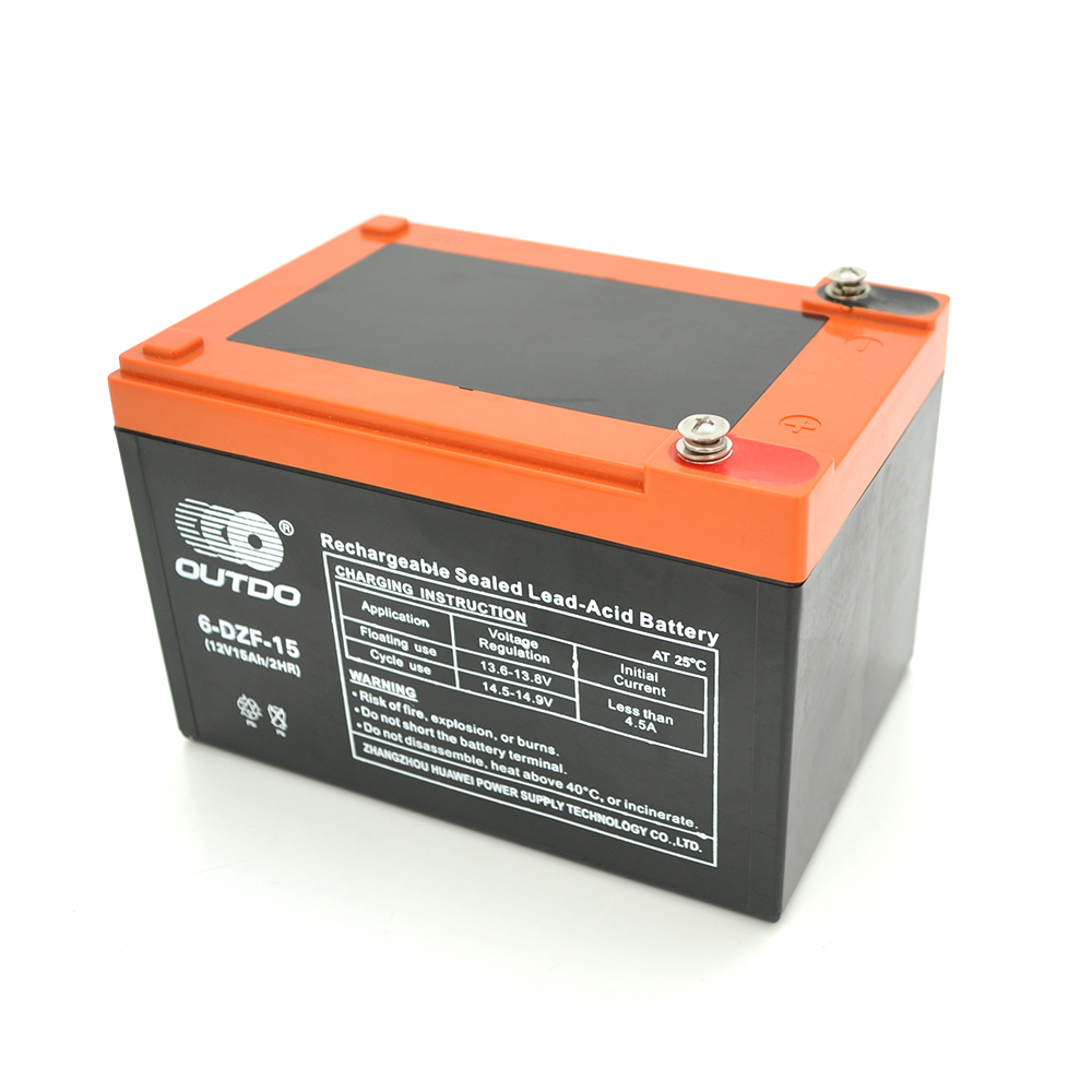 Тягова акумуляторна батарея AGM OUTDO 6-DZF-15, 12V 15Ah, ( 150 х 101 х 99 ),