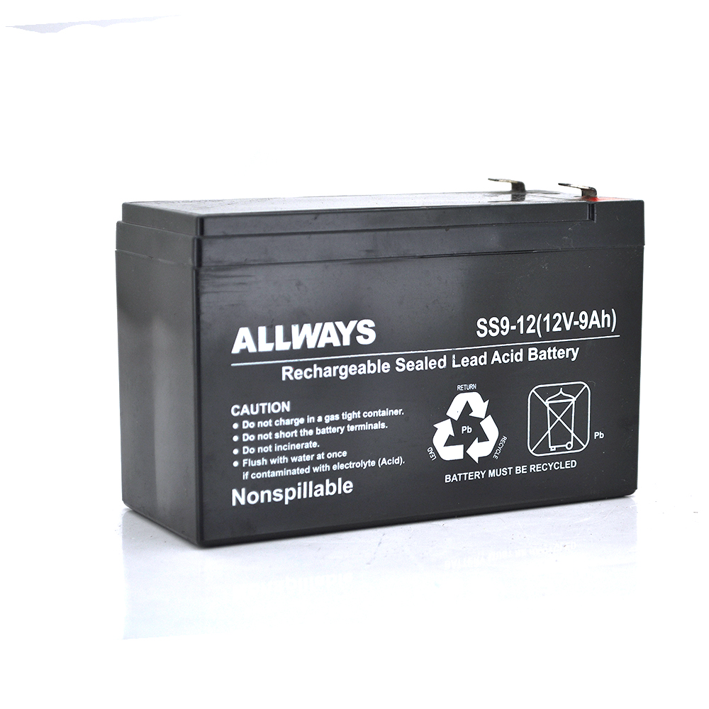Акумуляторна батарея Allways 1290F2 12 V 9 Ah ( 150 x 65 x 95 (100) ) Black Q10
