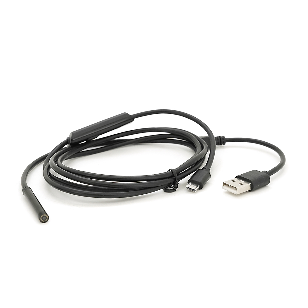 Універсальний ендоскоп 2в1 (USB/MicroUSB) для смартфона/ПК, камера 5.5мм, м'який кабель 1,5м, з LED-підсвічуванням, IP67
