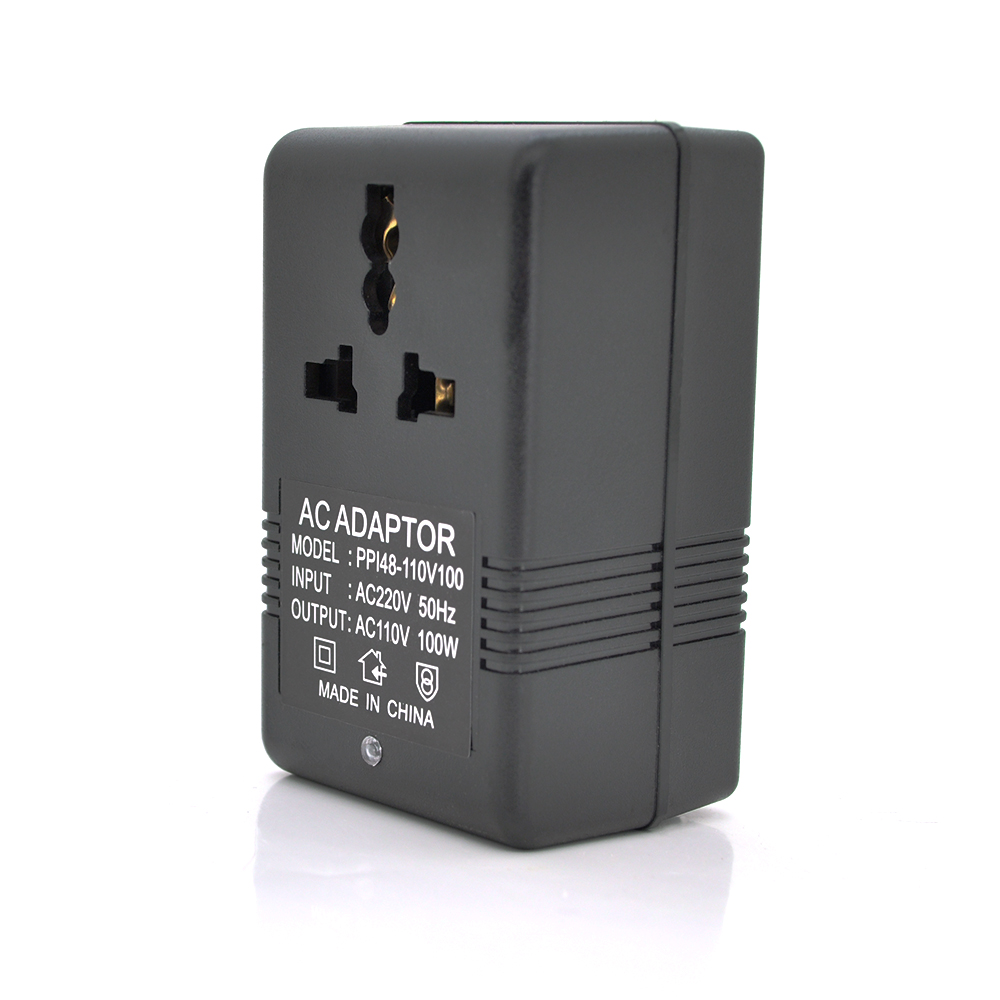 Перетворювач напруги Input 220 V / Output 110V, + універсальна розетка (real 110W)