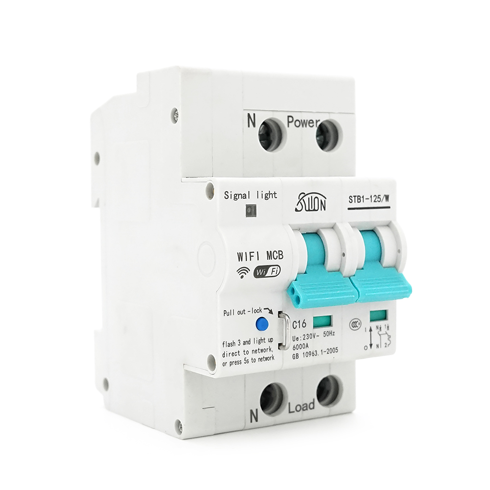 Автоматичний вимикач 2P / 220V / 16A із віддаленим керуванням через WiFi