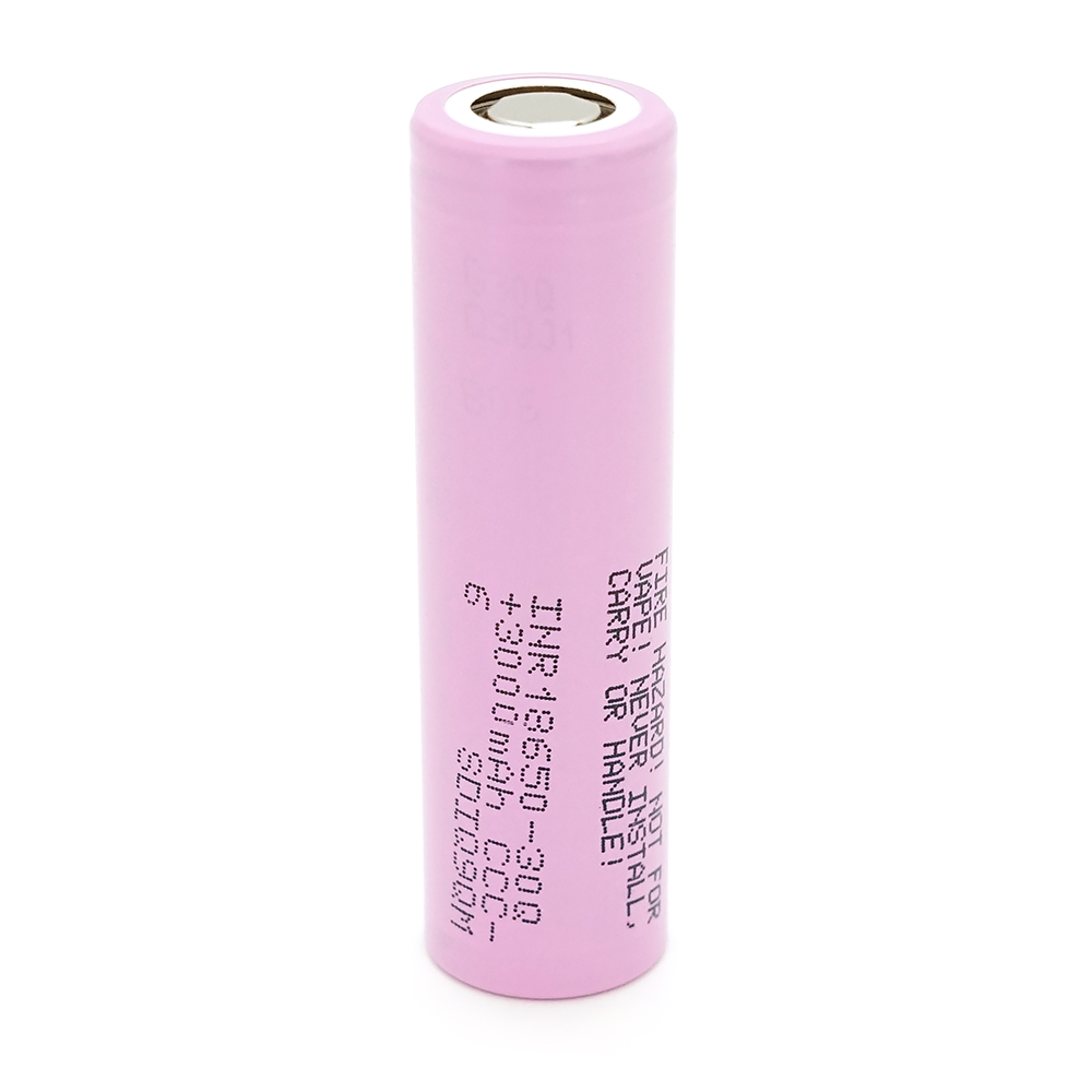 Акумулятор Li-Ion 18650 Samsung INR18650-30Q, 3000mAh, 15A, 4.2 / 3.6 / 2.5V, PINK, 2 шт в упаковці, ціна за 1 шт