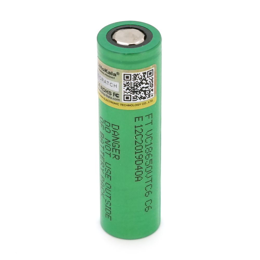 Акумулятор 18650 Li-Ion LiitoKala Lii-VTC6, 3000mah (2850-3000mah), 30A, 3.7V (2.75-4.2V), Green, PVC BOX