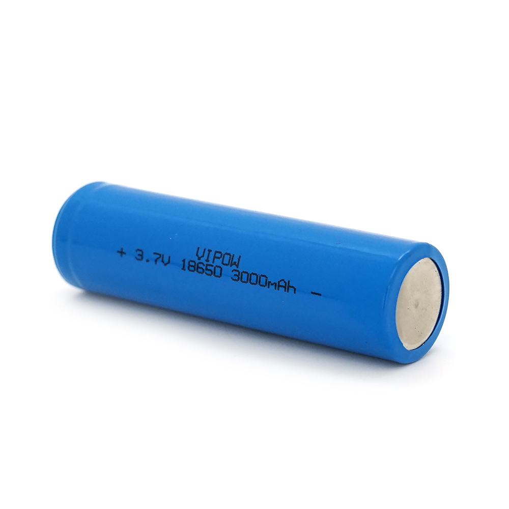 Акумулятор 18650 Li-Ion Vipow ICR18650 TipTop, 3000mAh, 3.7V, Blue