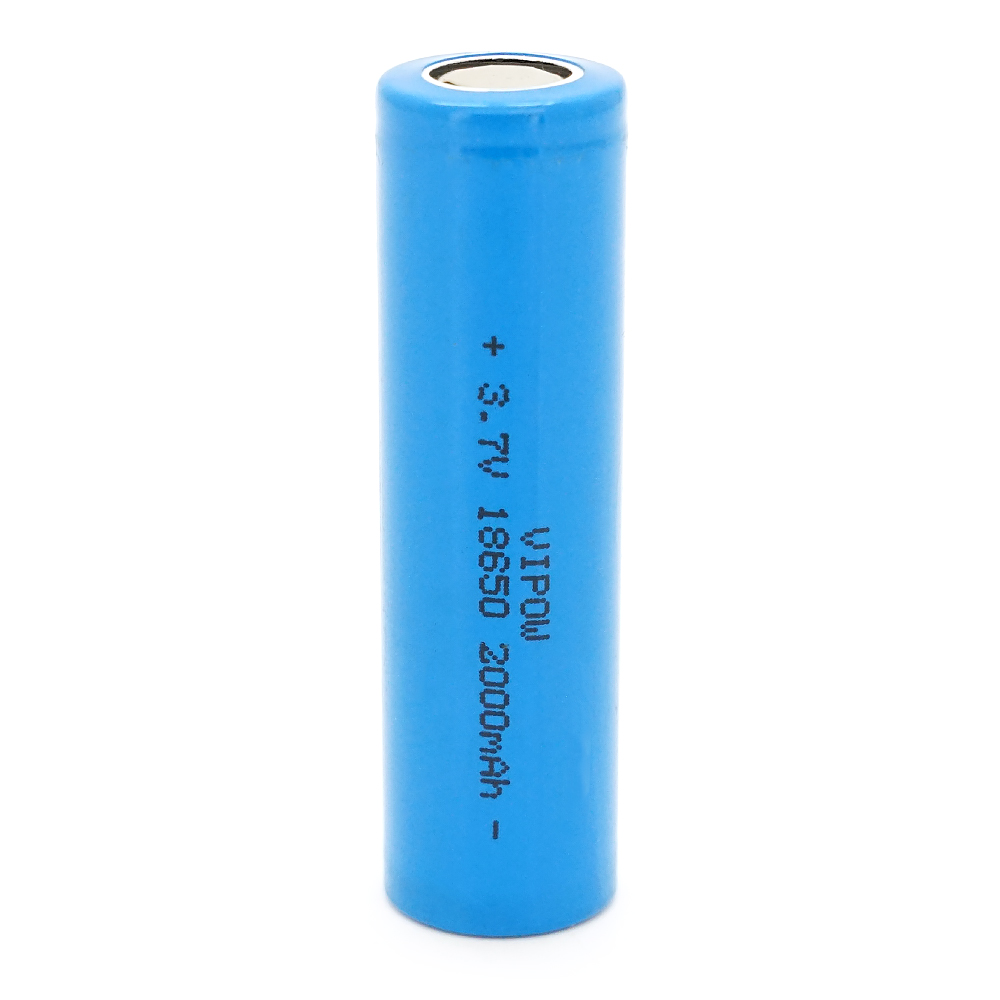 Акумулятор 18650 Li-Ion Vipow ICR18650 FlatTop, 2000mAh, 3.7V, Blue