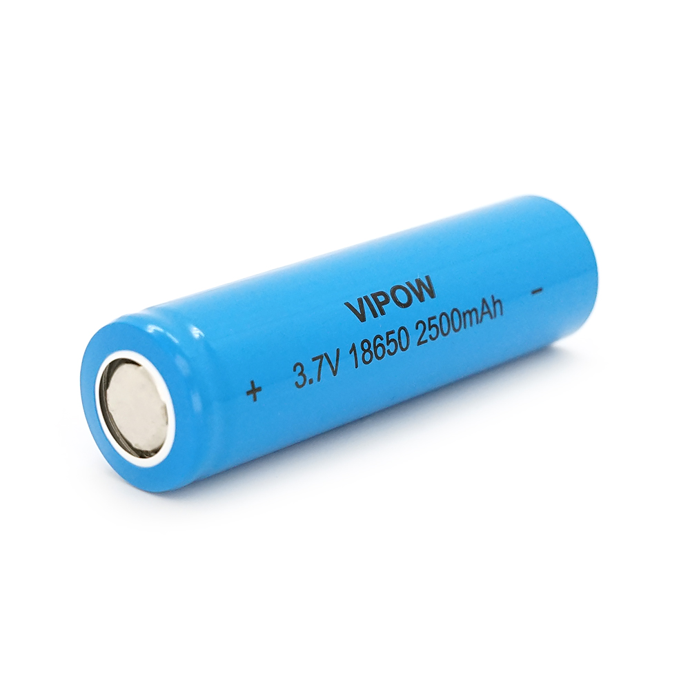 Акумулятор 18650 Li-Ion Vipow ICR18650 FlatTop, 2500mAh, 3.7V, Blue