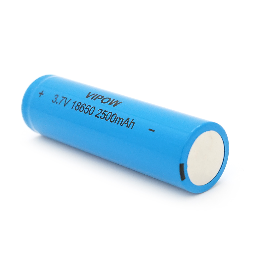 Акумулятор 18650 Li-Ion Vipow ICR18650 FlatTop, 2500mAh, 3.7V, Blue