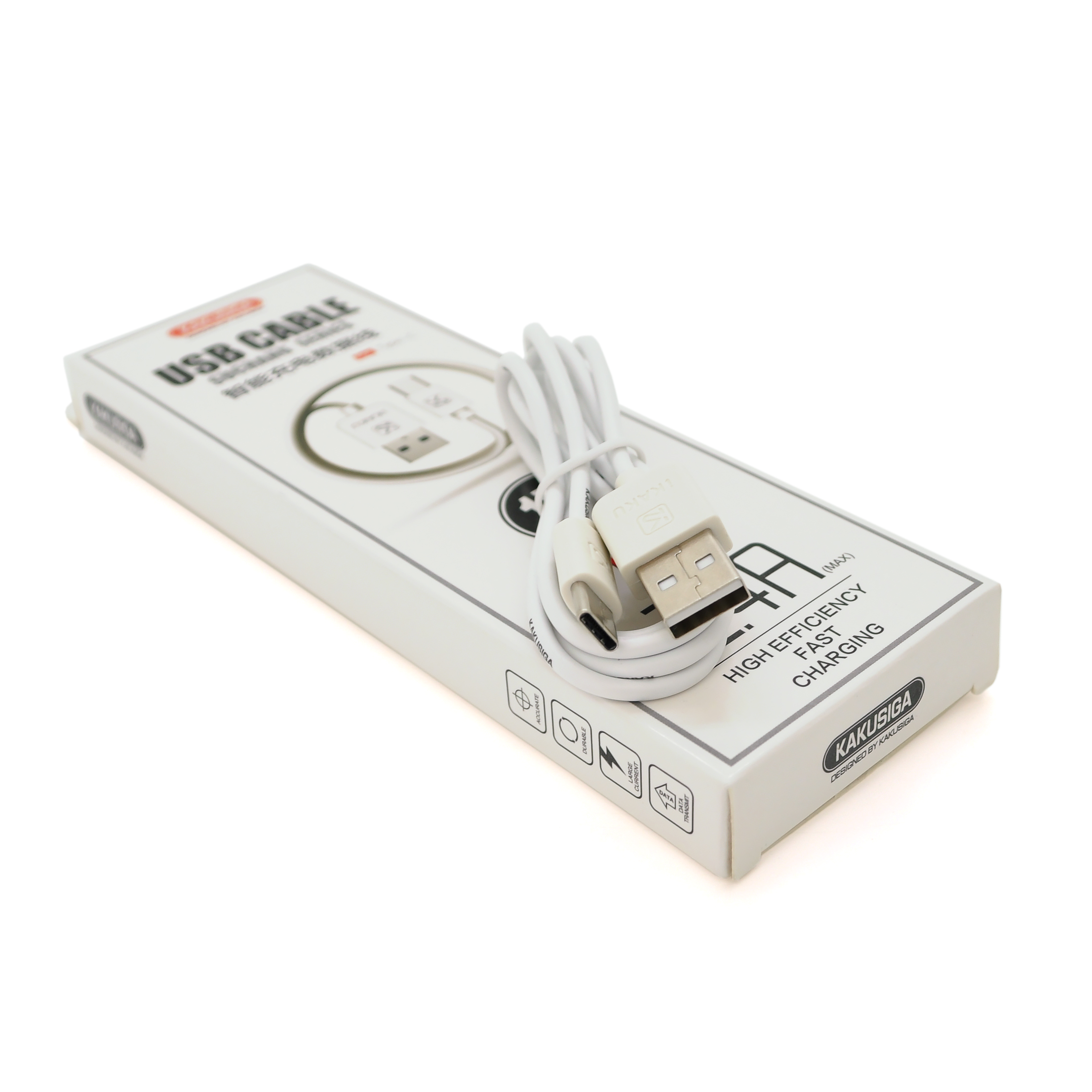 Кабель iKAKU KSC-060 SUCHANG charging data cable series for Type-C, White, довжина 1м, 2,4А, BOX