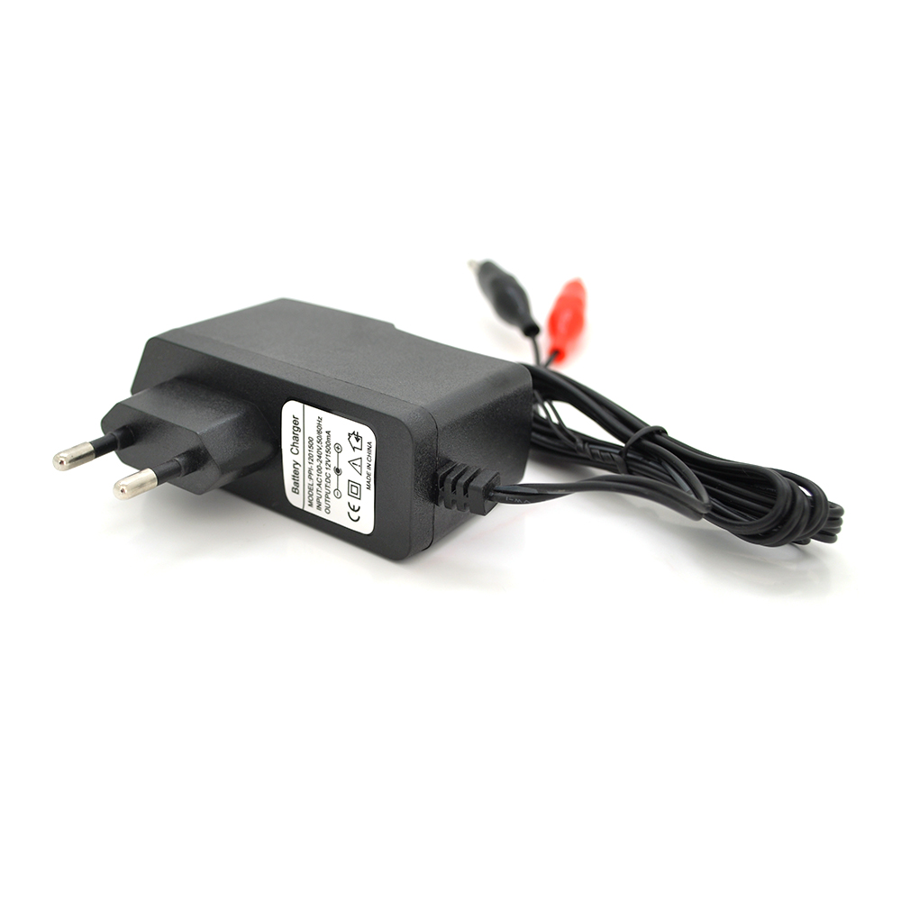 Автоматичне ЗУ для акумулятора 12V, HD-915, 100-240V, 0.7-1.5A(max.), крокодили (AGM / GEL / Lead)