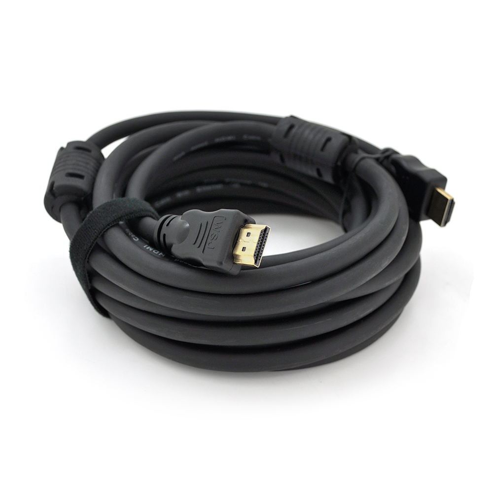 Кабель Ritar Premium PL-HD348 HDMI-HDMI Ultra HD 4K,1080P, 15.0m, v1,4, OD-8.0mm, з фільтром, круглий Black, коннектор Gold, Box, Q25